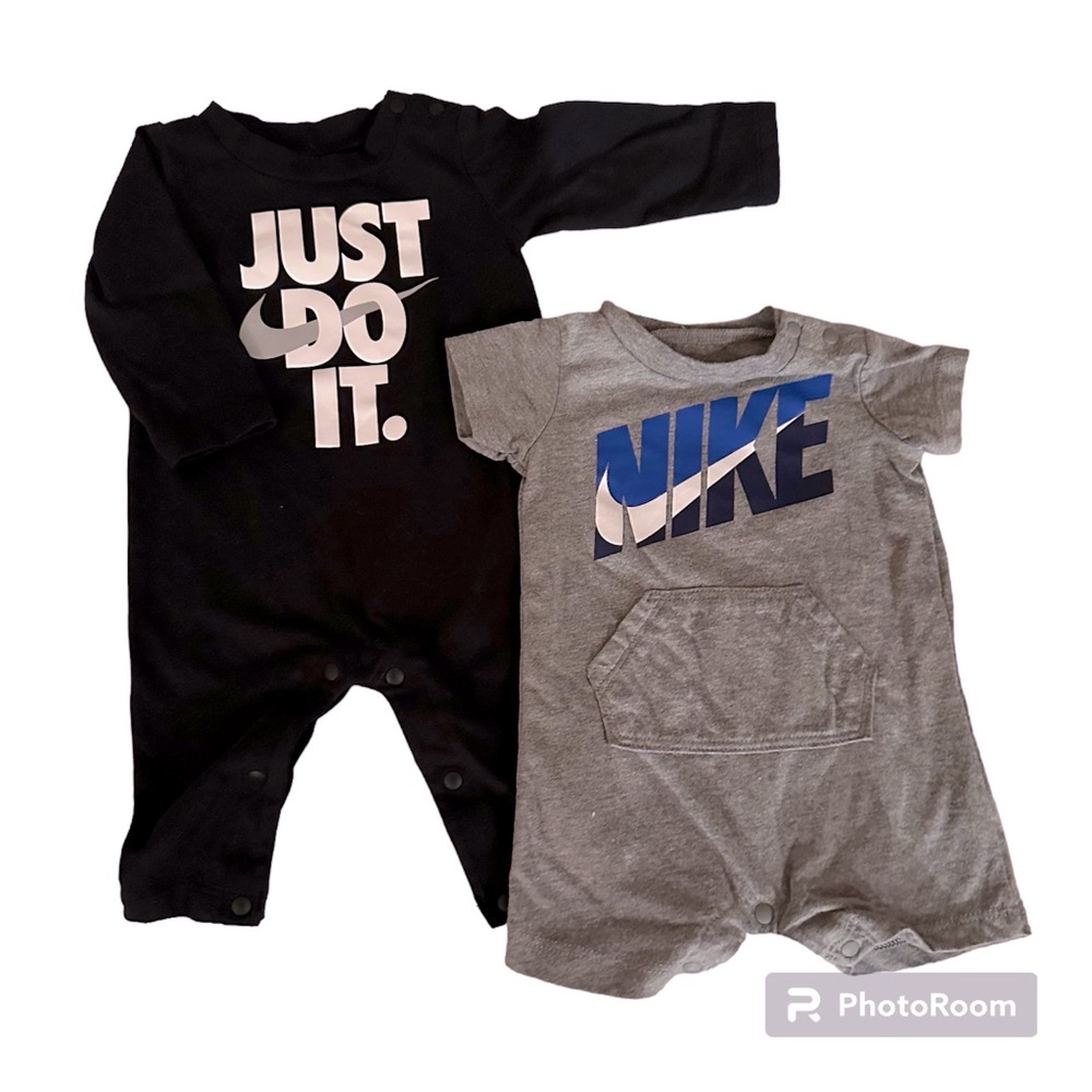 “Nike” “just do it” Short Sleeve and Long sleeve button baby boy rompers 3 mo